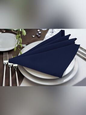 Utopia Home [24 count Navy Blue] Cloth Napkins 17x17 Inches, 100% Polyester NWOT